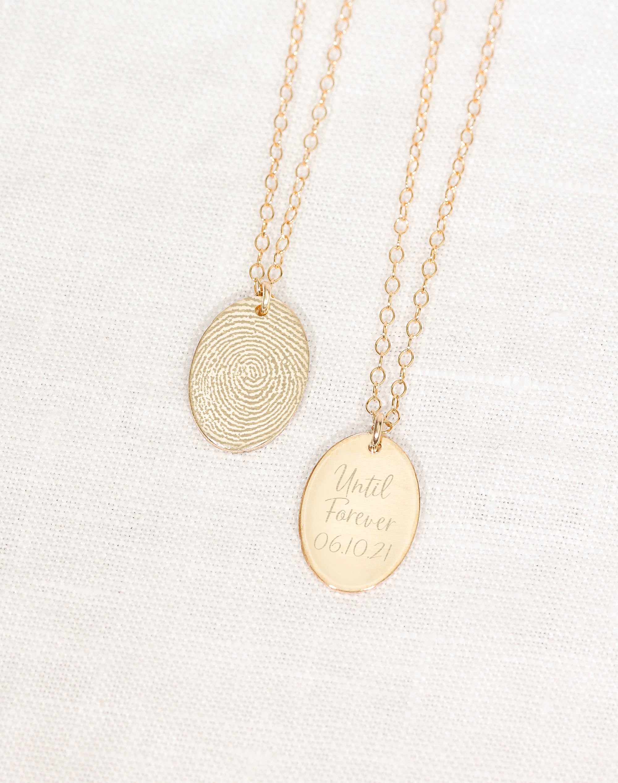 Oval Fingerprint Necklace – My Millie Jewelry