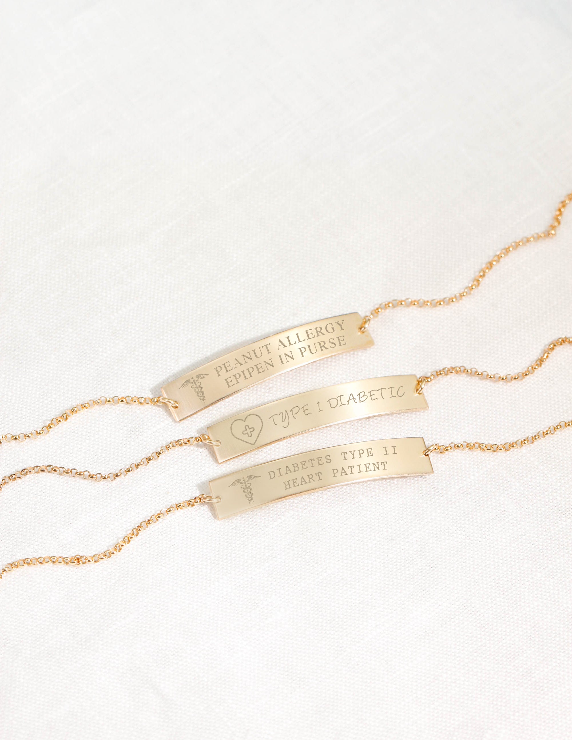 Medical ID Bar Bracelets – My Millie Jewelry