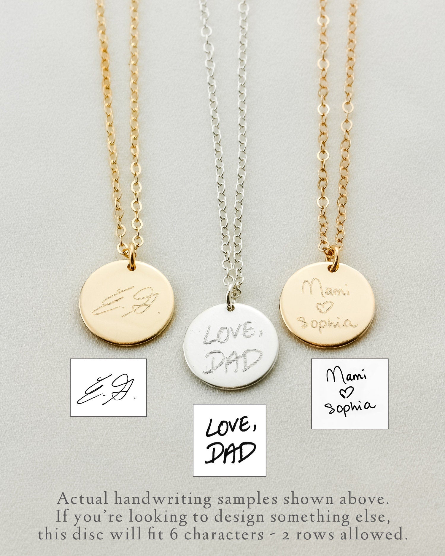 Personalized disc jewelry discount