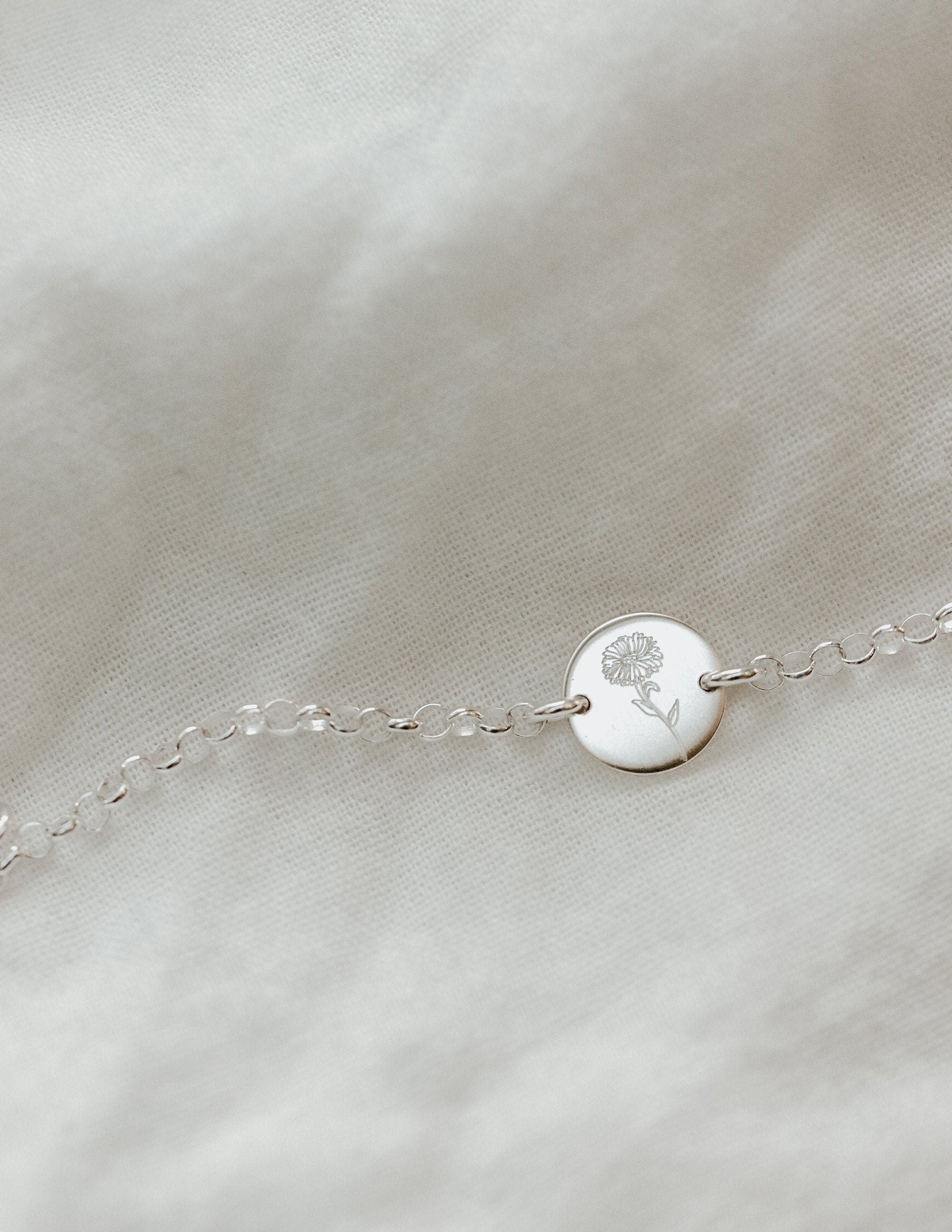 Birth Flower Bracelet  Personalised Birth Flower Jewellery – Abiza