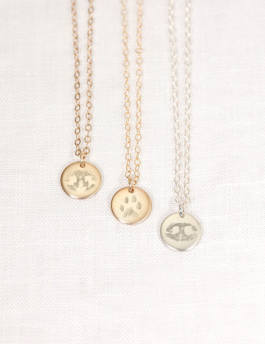 Personalized Dog Nose Necklace • Nose Imprint Jewelry.