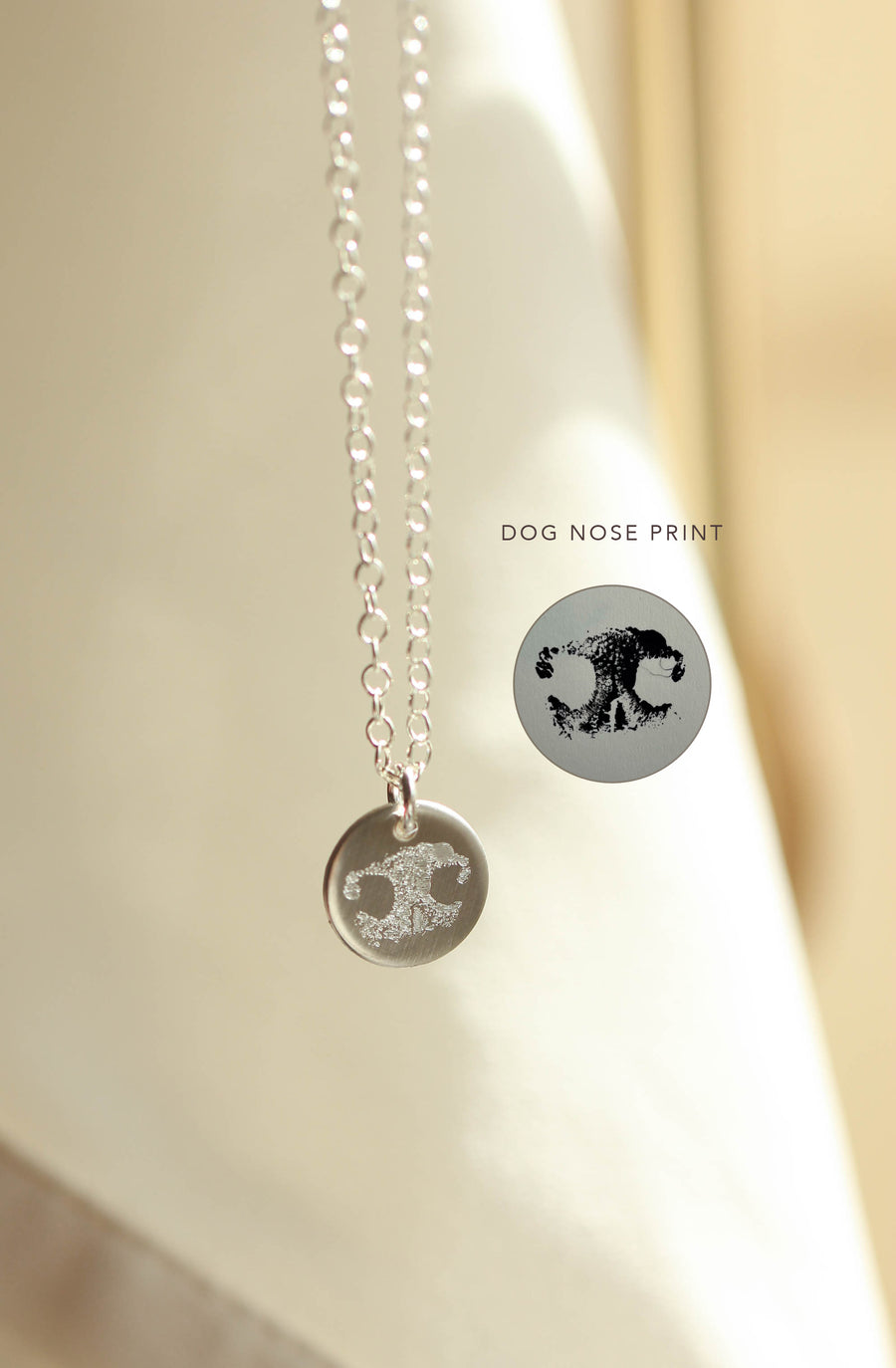 Personalized Dog Nose Necklace • Nose Imprint Jewelry.