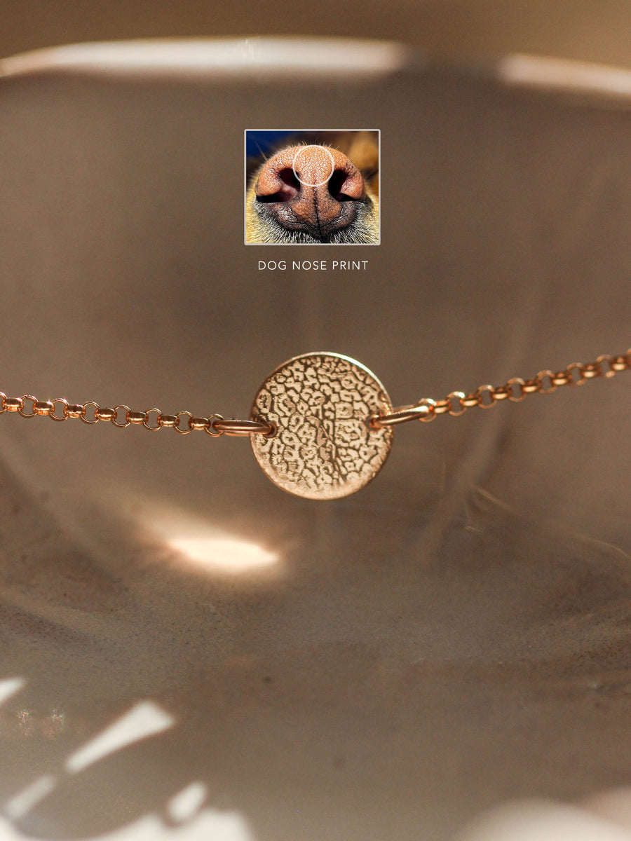 Dog Nose Print Bracelet • Pet Memorial Jewelry.