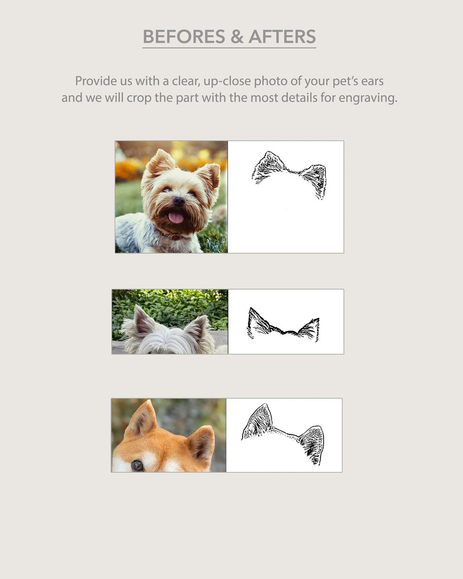 Custom Dog Ears & Name Bracelet: Pet Memorial Bracelet.