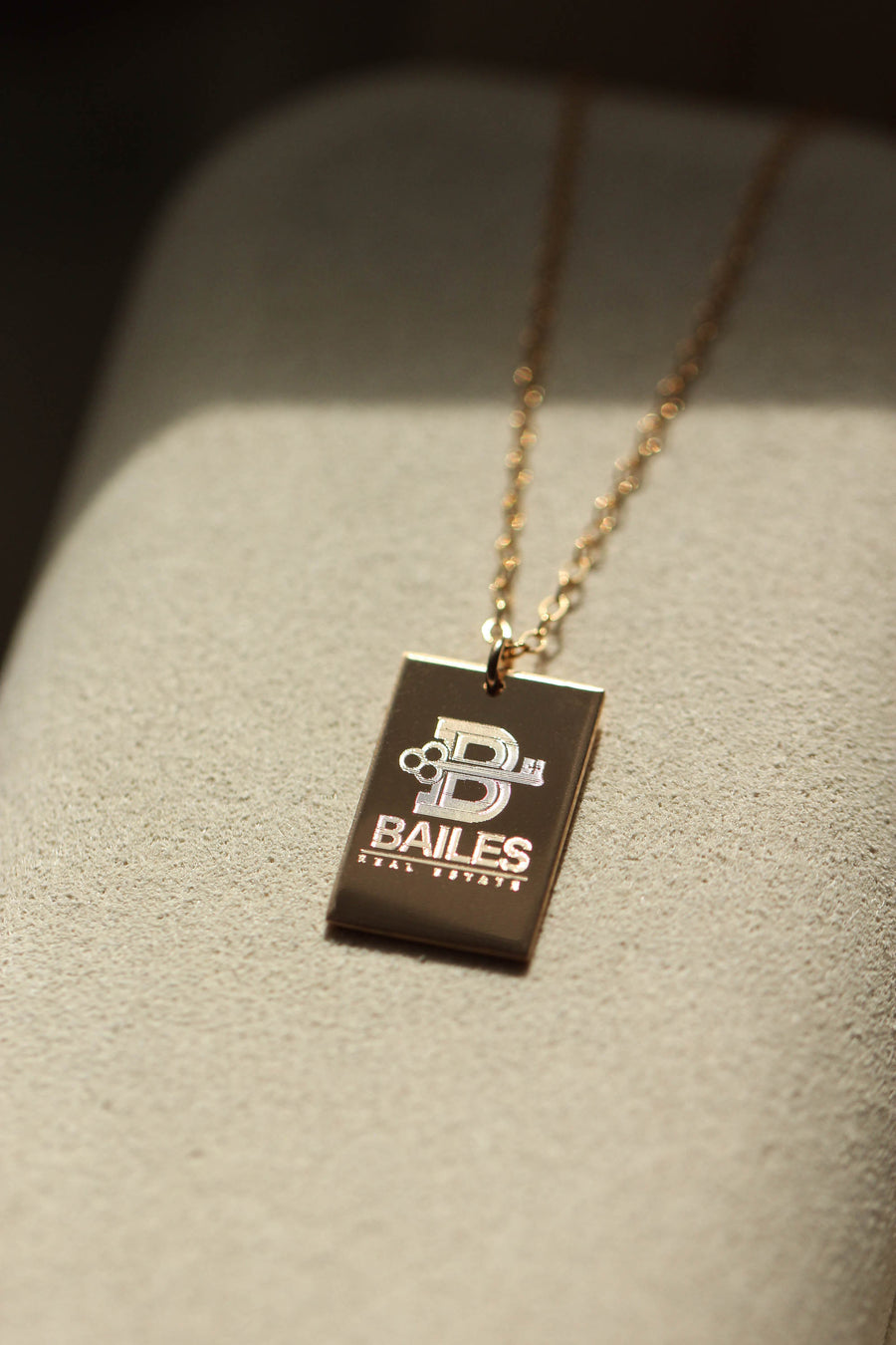 Custom Logo Necklace • Tag Pendant • Wedding Monograms, School Emblems