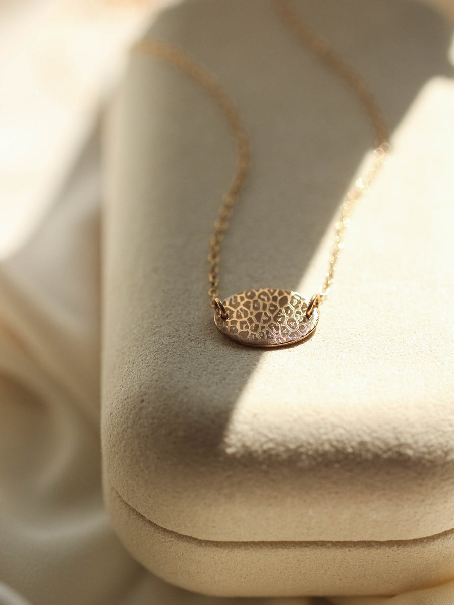 Dog Nose Print Necklace: Oval Charm Necklace.