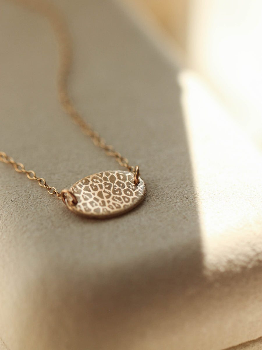 Dog Nose Print Necklace: Oval Charm Necklace.