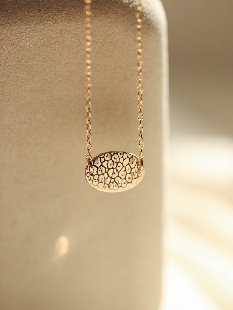 Dog Nose Print Necklace: Oval Charm Necklace.