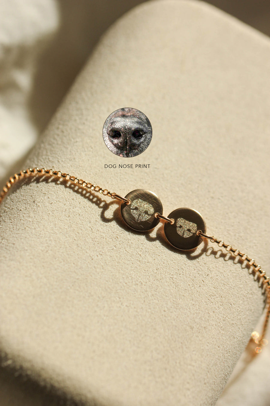 Personalized Dog Nose Print Charm Bracelet: Multiple Charms.