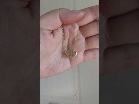 Dog Nose Print Necklace: Oval Charm Necklace.