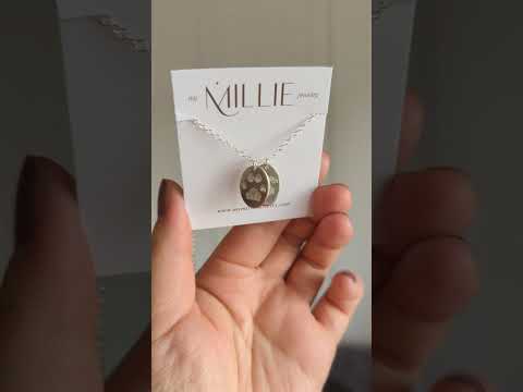 Oval Dog Paw Print & Nose Print Necklace: Multi-Pendant Pet Memorial Jewelry.
