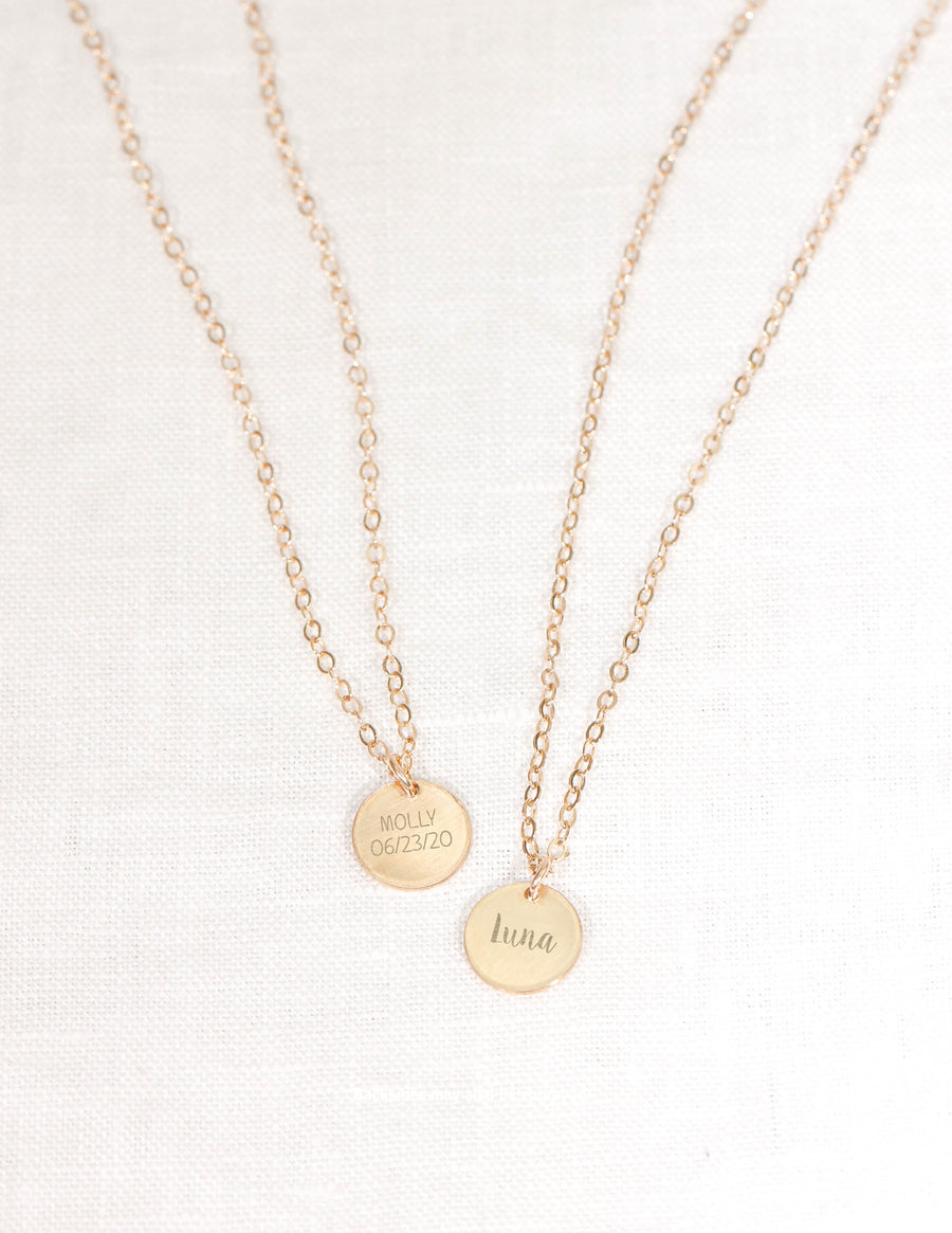 Paw Print Necklace • 9.5mm disc