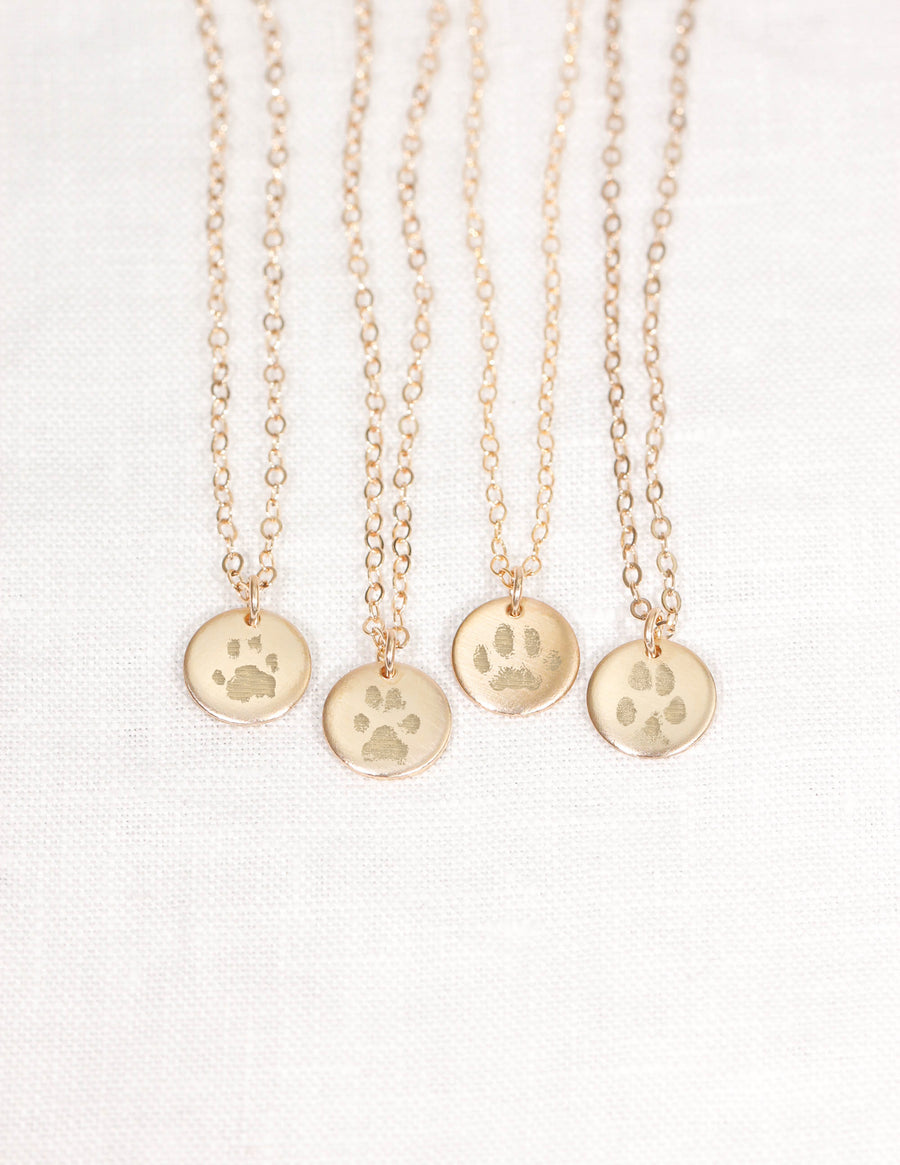 Round Dog Paw or Nose Print Necklace with Toggle clasp - Actual Dog Pa –  Say Anything... Jewelry by Stephanie Wilde