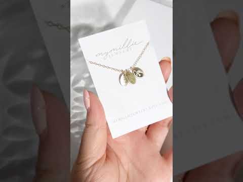 Custom Birth Flower Necklace • Small Ovals
