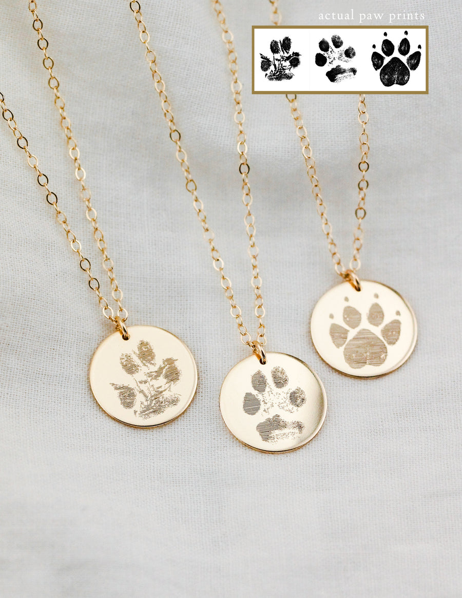 Silver Cat or Dog Paw Print Necklace or Keychain - Paw Print Jewelry – My  Fine Silver Designs