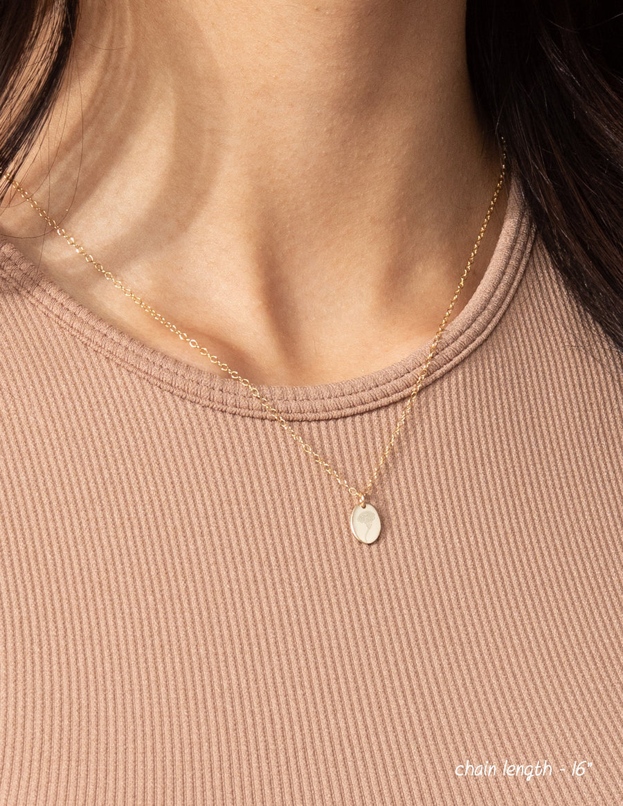 Custom Birth Flower Necklace • Small Ovals – My Millie Jewelry